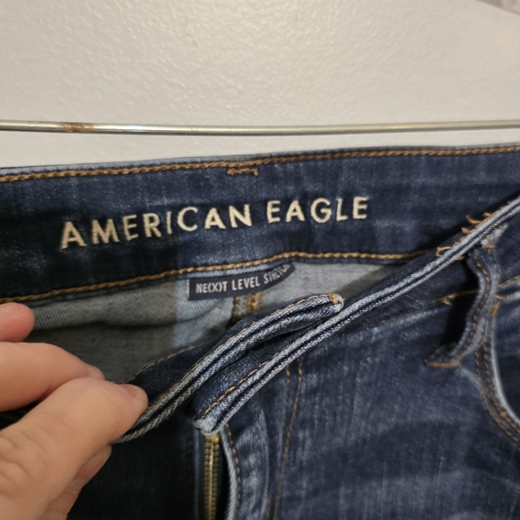 American Eagle Outfitters Dark Blue Skinny Jeans 14 Regular - Picture 2 of 6